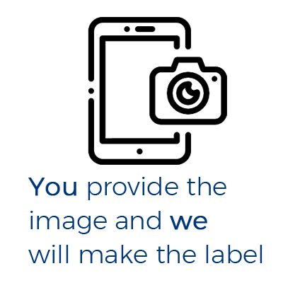  You provide the image and we will make the label